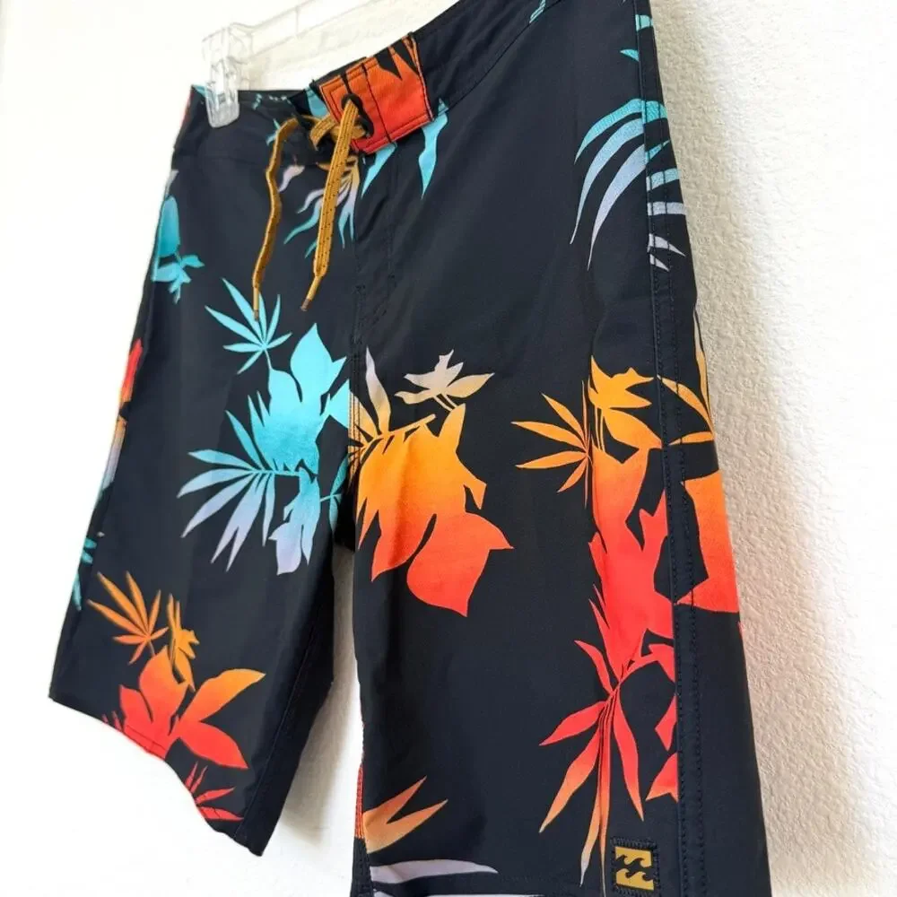 Billabong Sundays Pro‎ Recycler Boardshorts 28 Tropical Print Surf Beachwear